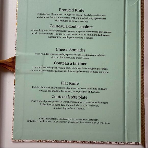 Epicure gold brass tone cheese knives - Picture 3 of 7